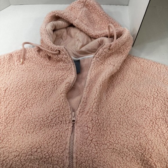 Champion C9 Women's Size Medium Jacket Hooded Sherpa Full Zip Closure Pink New - Picture 16 of 16